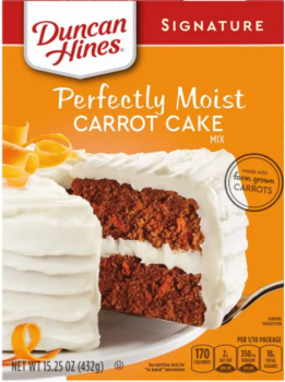 DUNCAN HINES Perfectly Moist 'Carrot Cake' Supreme Cake Mix 432 gr